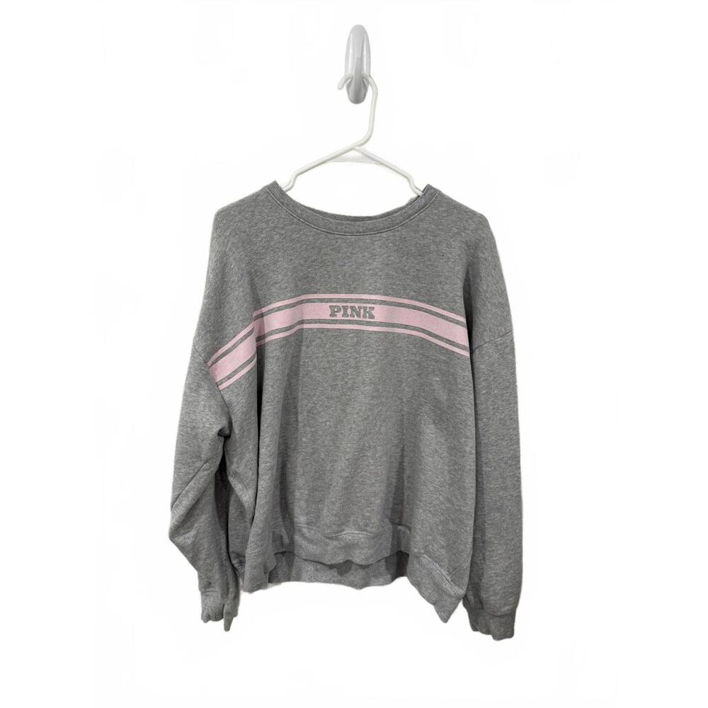 Cozy Grey PINK Victoria's Secret Sweatshirt - XXL